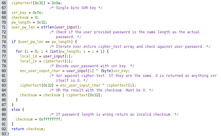 Rest of check_password()
