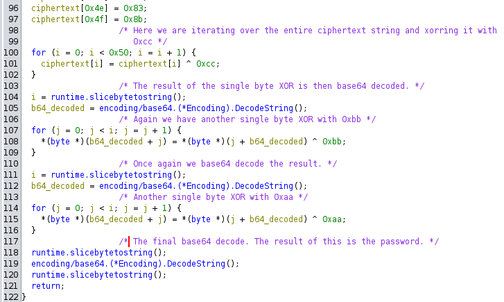 Rest of main.getExpectedValue after cleanup within Ghidra